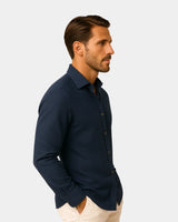 Marco - Linen Shirt Navy Blue
