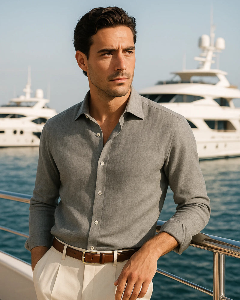 Marco - Linen Shirt Grey