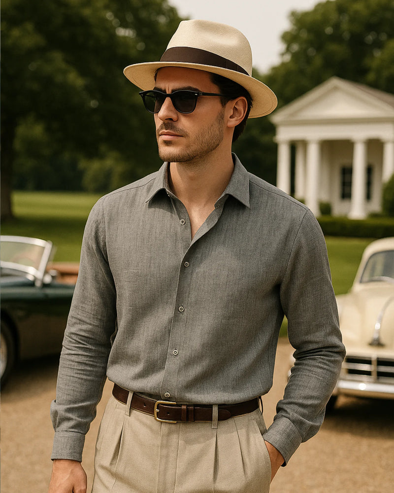 Marco - Linen Shirt Grey