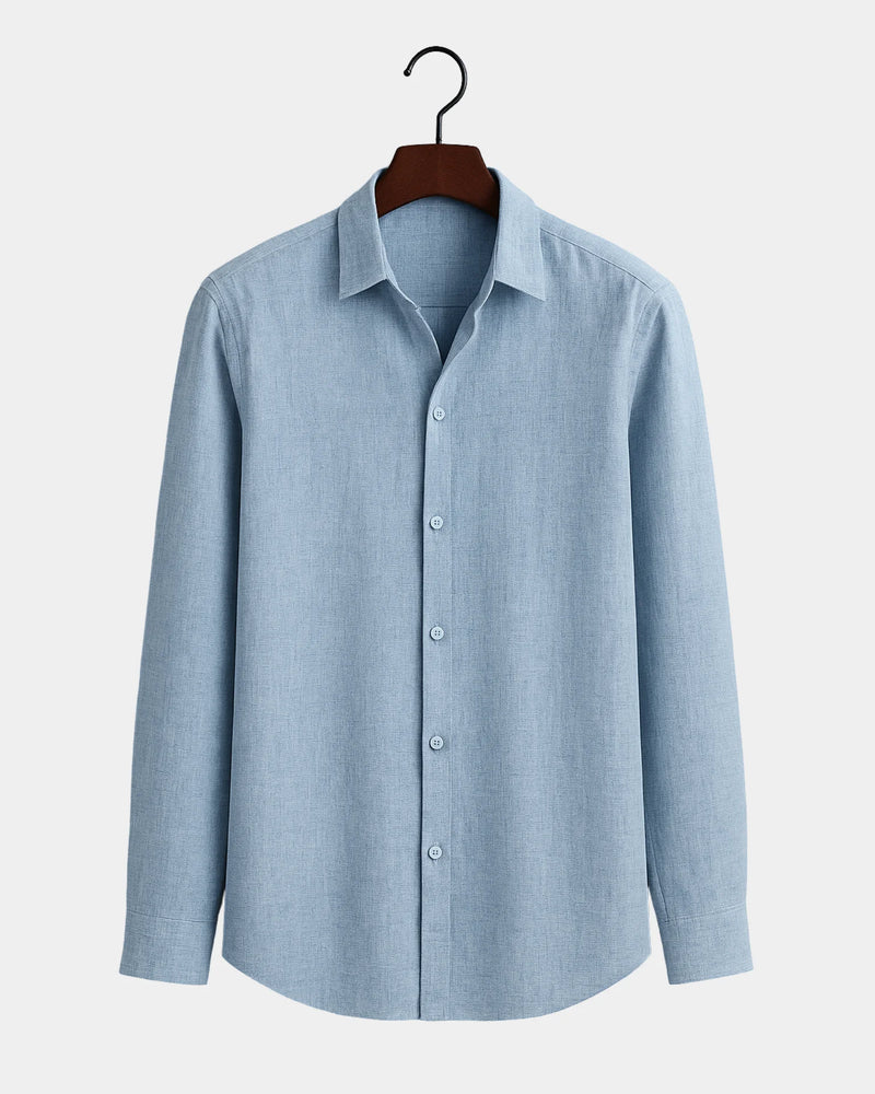 Marco - Linen Shirt Light Blue