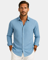 Marco - Linen Shirt Light Blue
