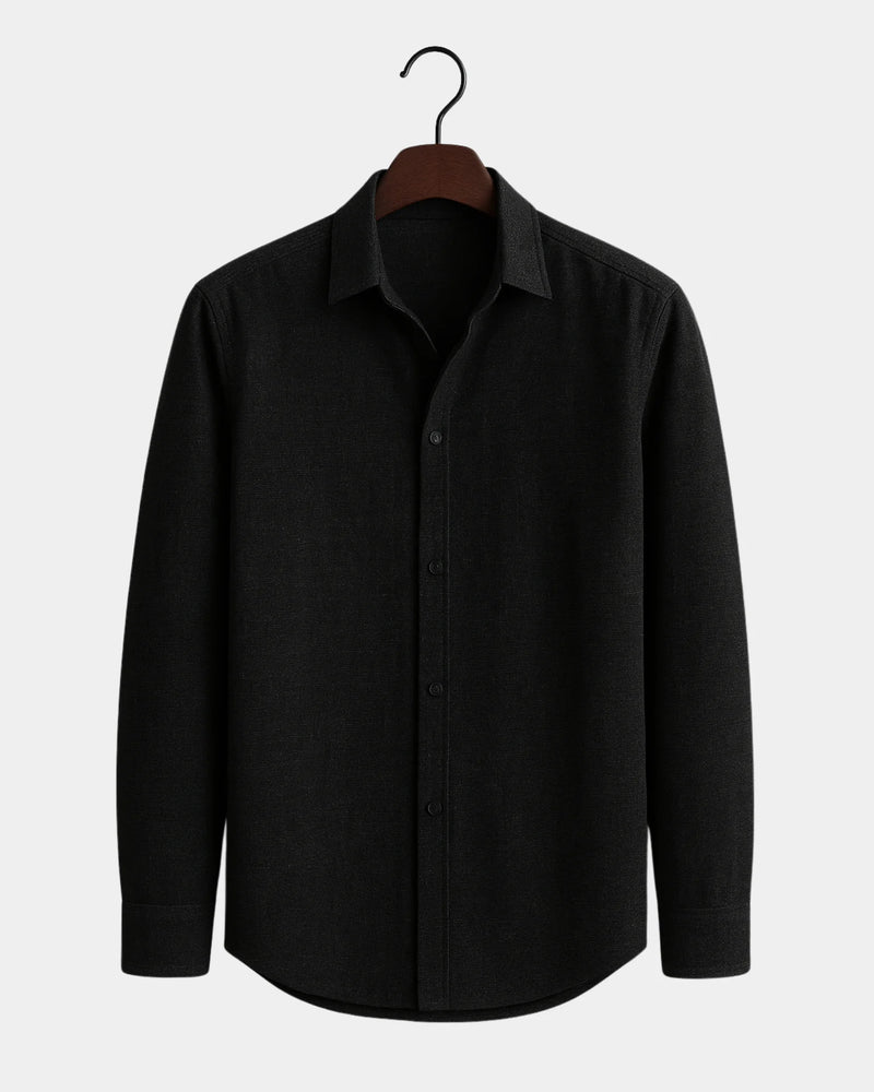Marco - Linen Shirt Black