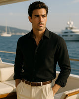 Marco - Linen Shirt Black