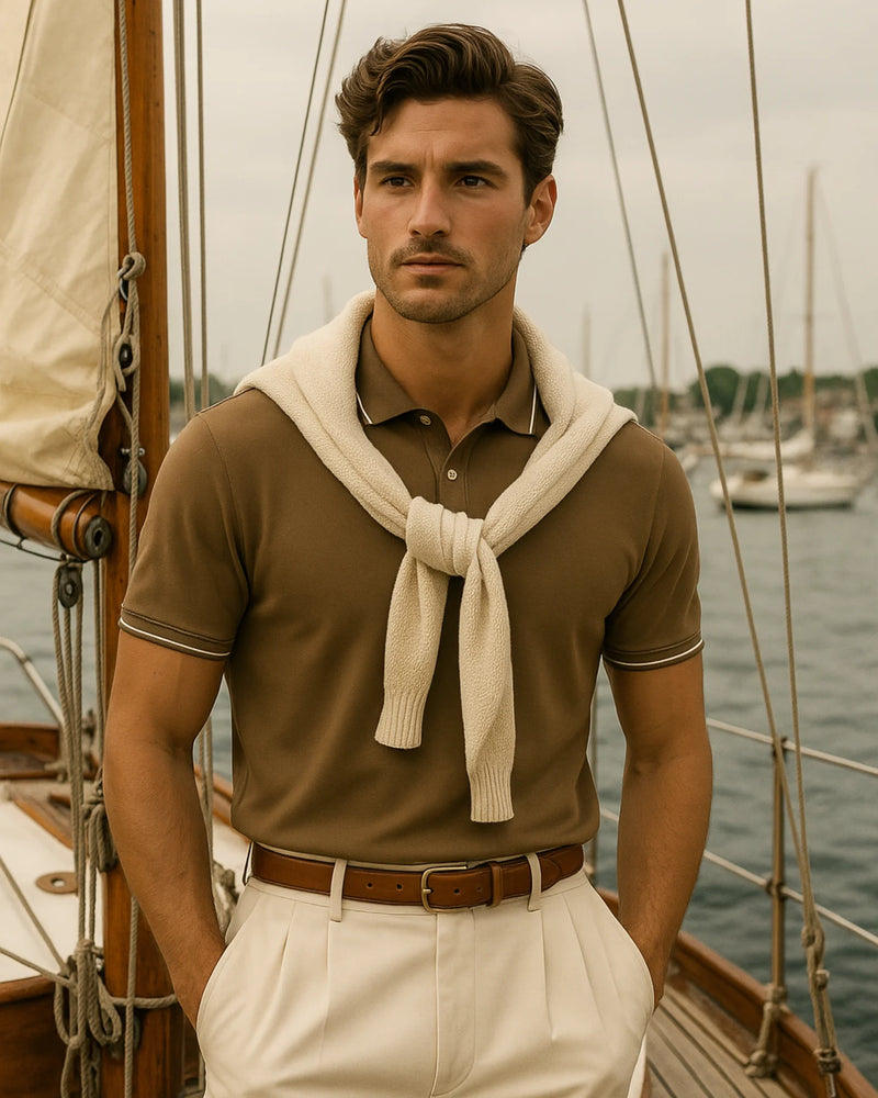Silvio Polo T-Shirt - Brown