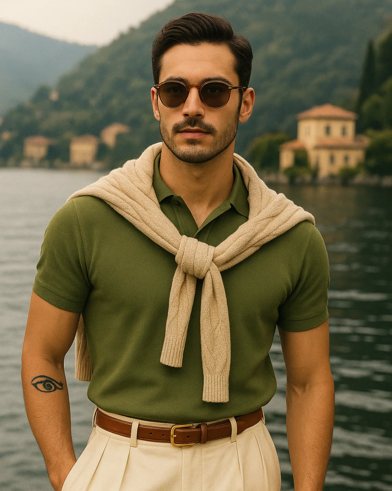 Adriano Polo T-Shirt - Green