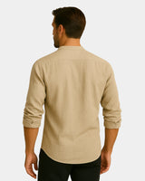 Lorenzo - Linen Shirt Khaki